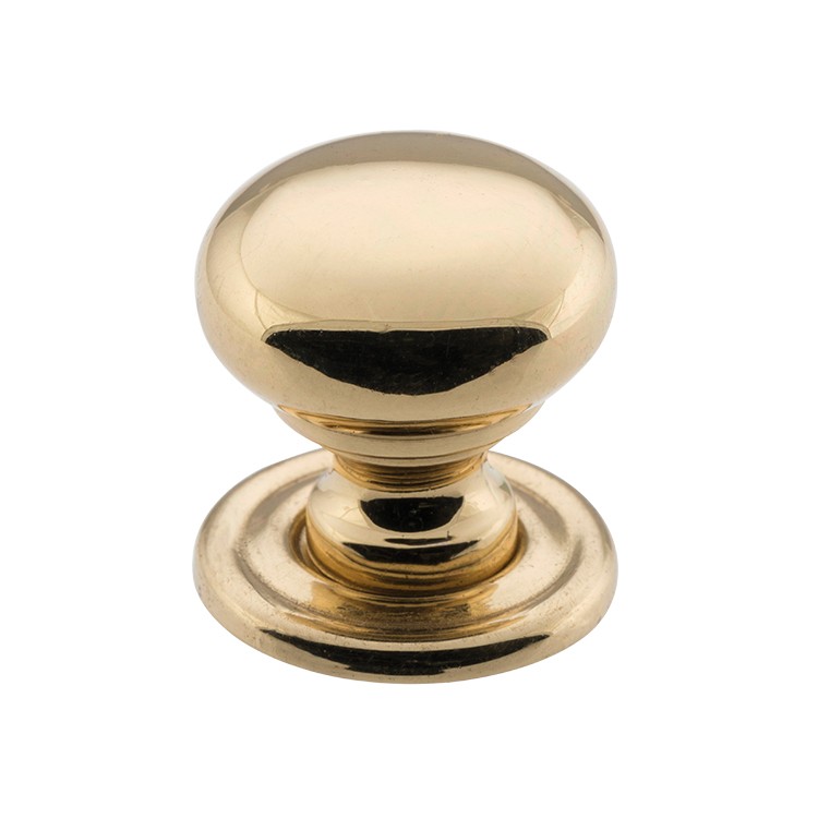 Sheet Brass Cupboard Knobs Small Polished Brass